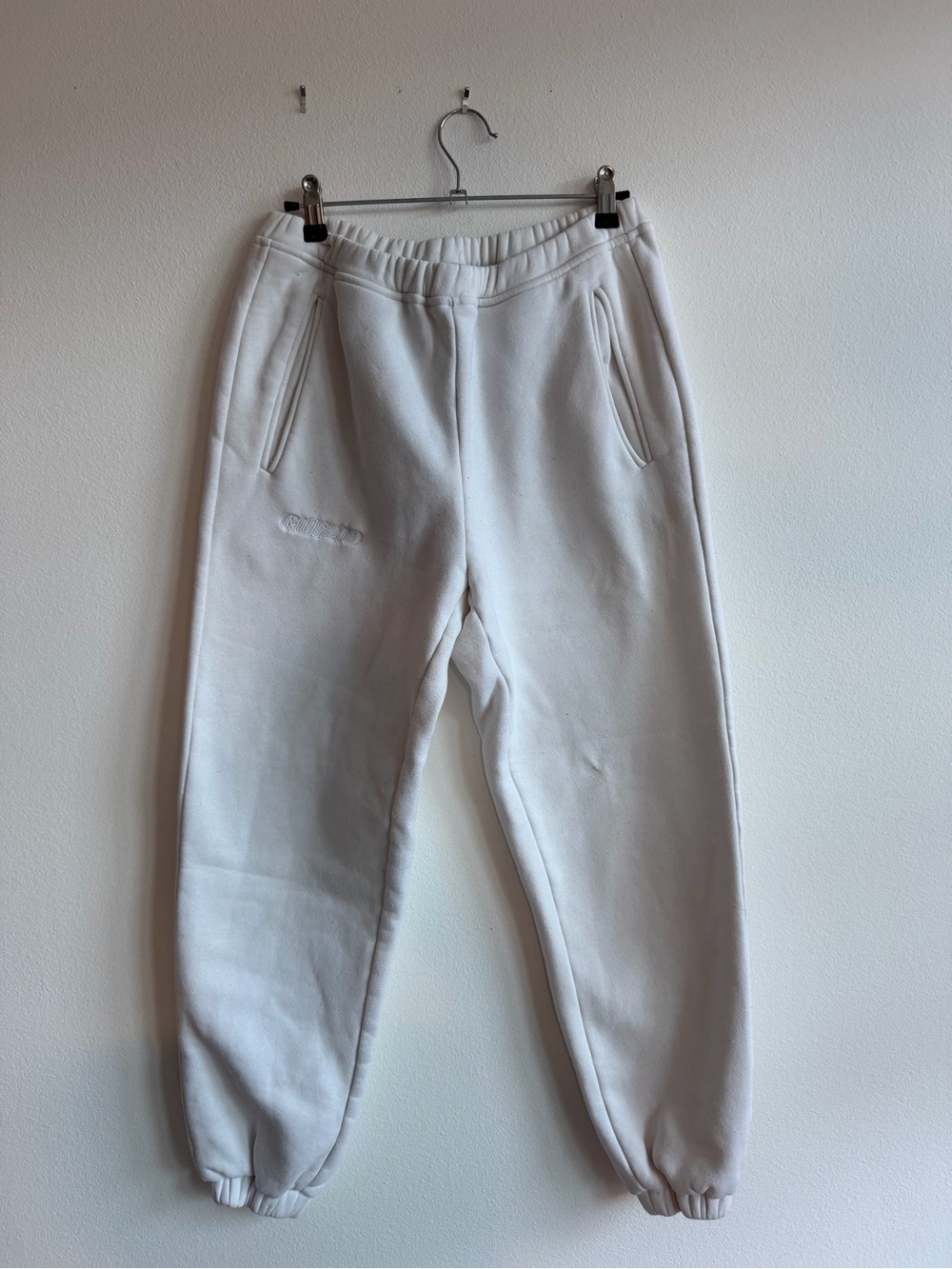 Danielle Guizio White Fleece Sweatpants